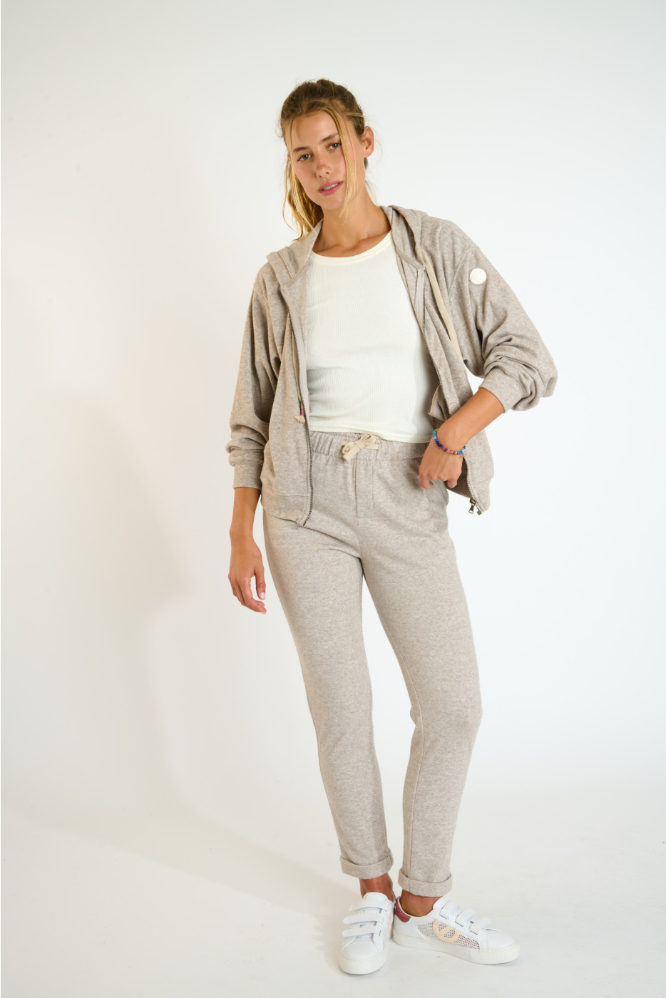 MASON MONROE Taupe Chino Broek - 1