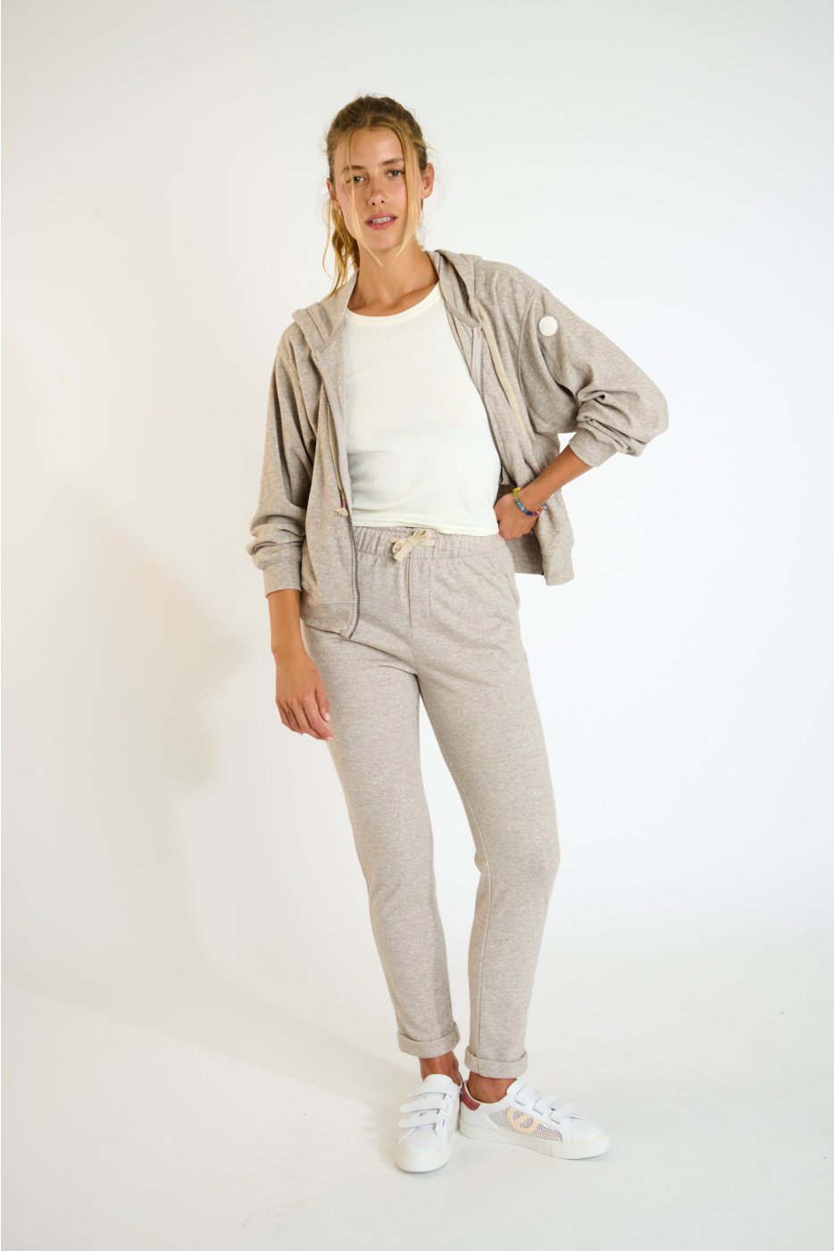 MASON MONROE Taupe Chino Broek - 3