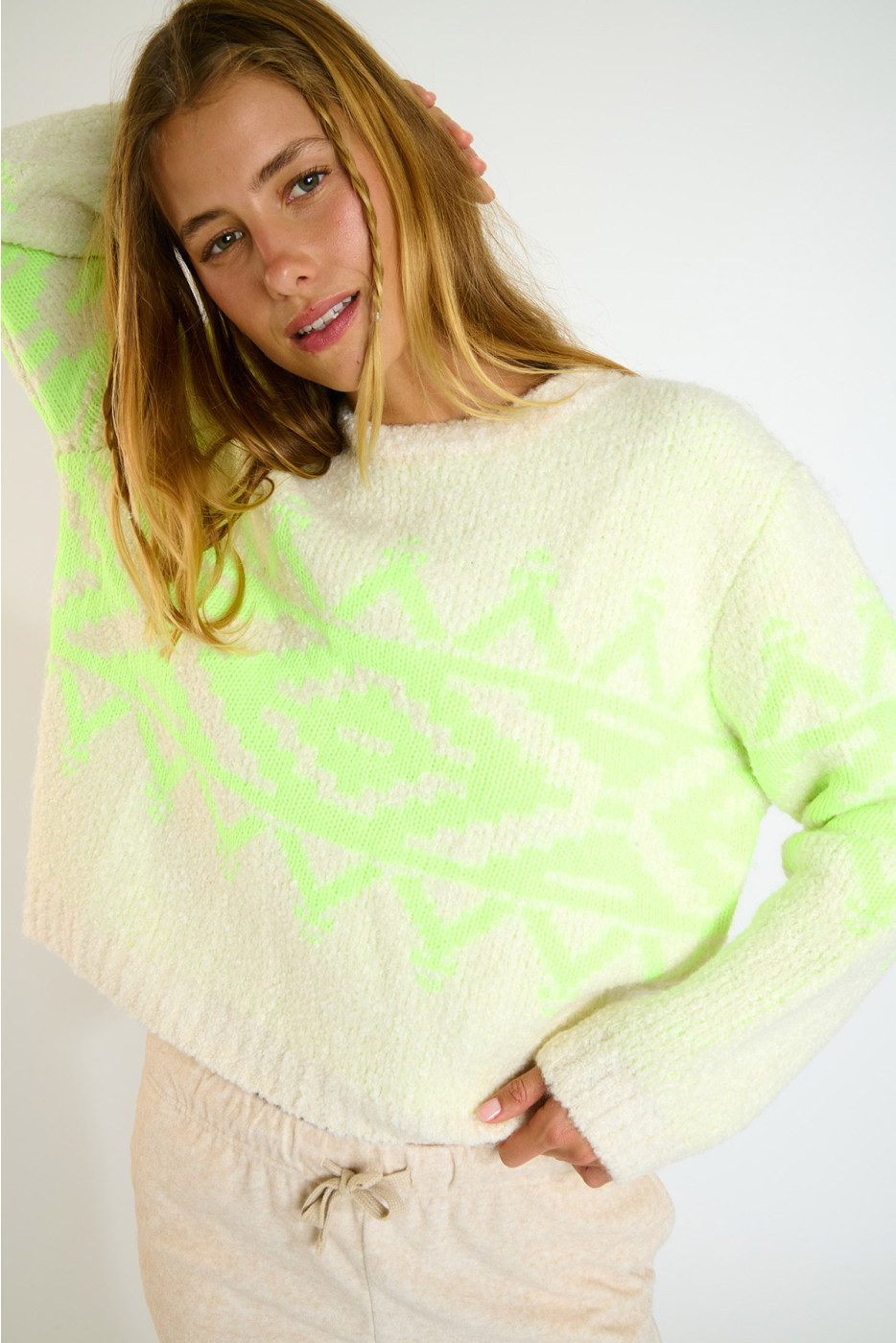 MINDY WINDCHILL wol trui ecru - 2