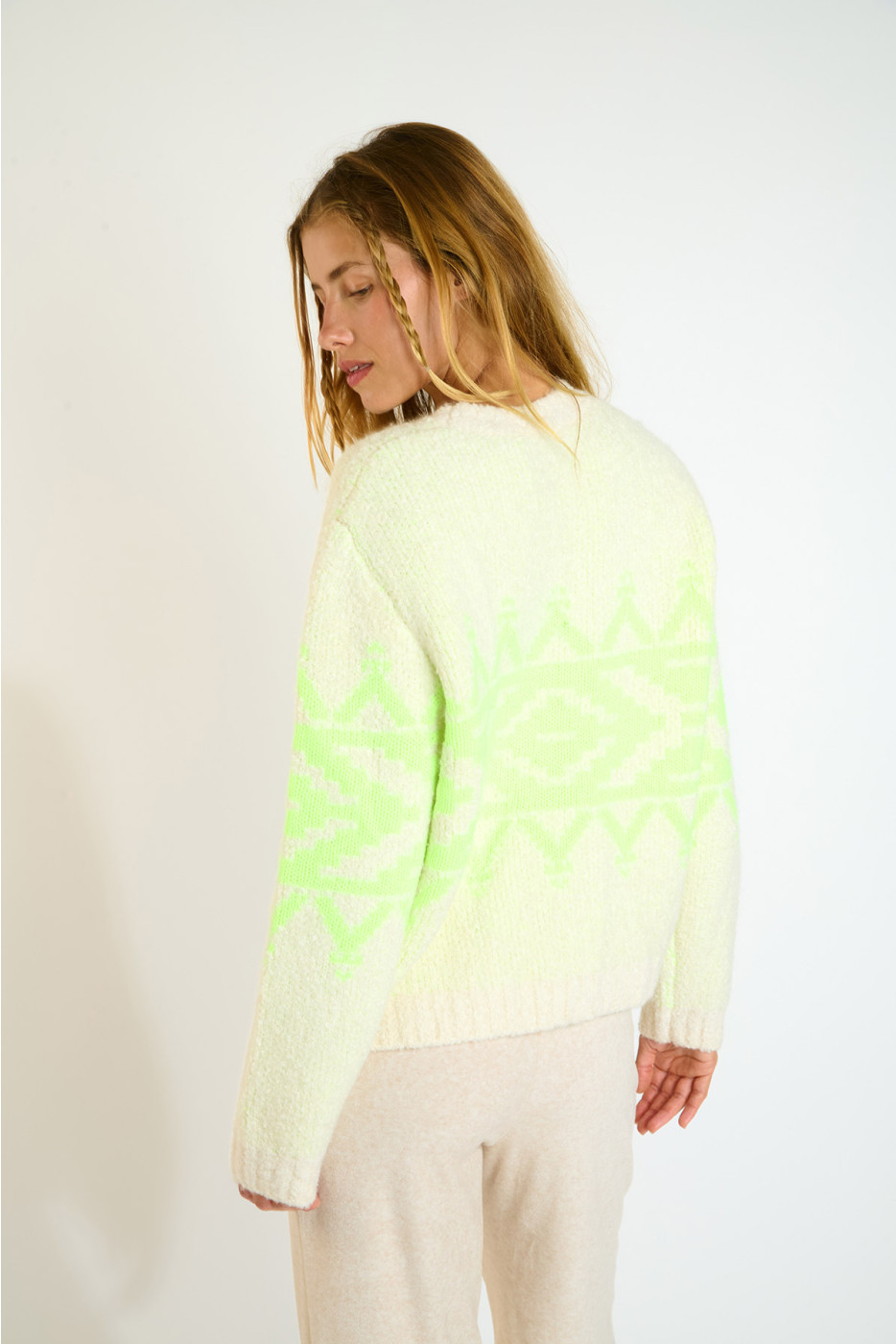 MINDY WINDCHILL wol trui ecru - 3