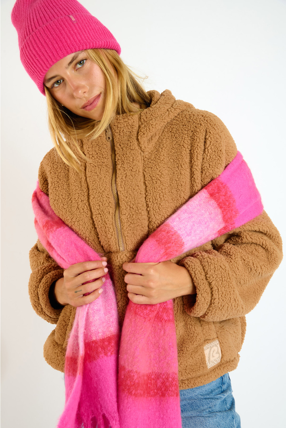 Maglione in pile marrone PEAK IGLOO - 5