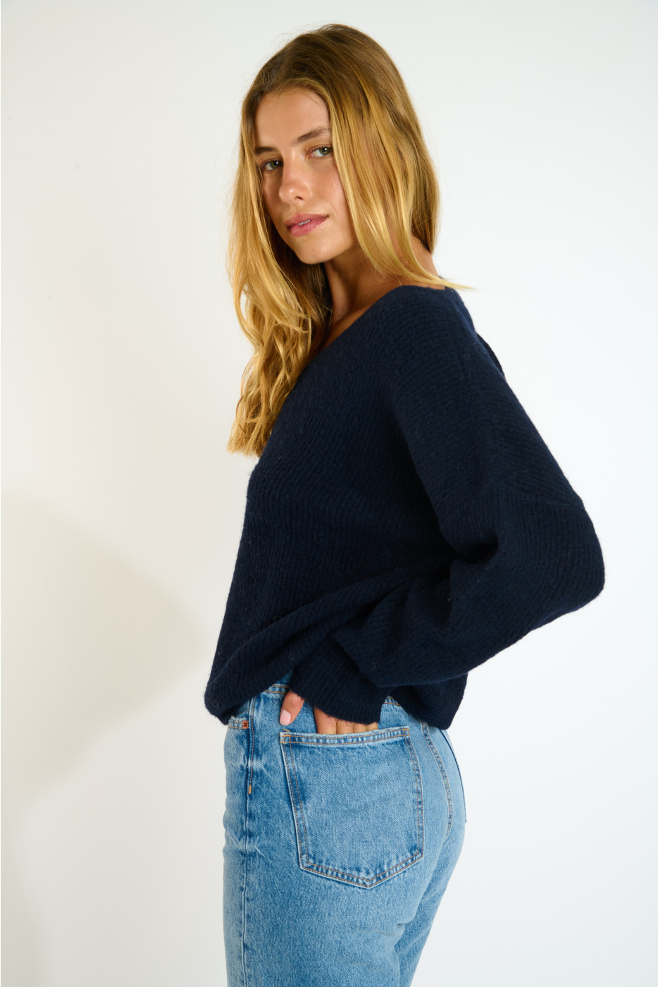 SHIFT DURANGO Marineblauwe Oversized Trui - 5