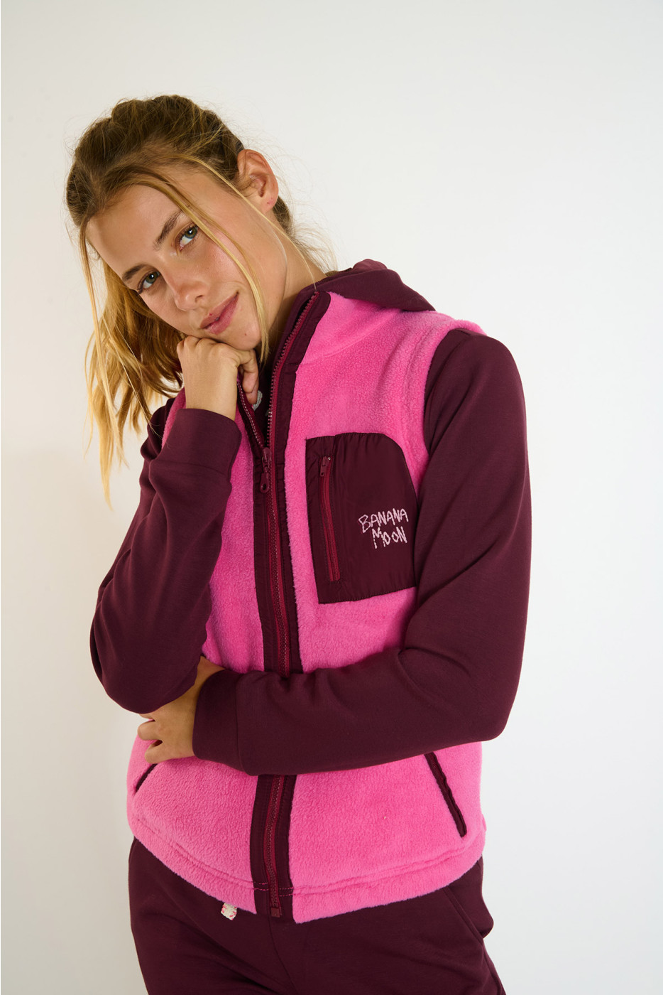 SPRY HILLSIDE Mouwloos fleecejacke fuchsia - 2