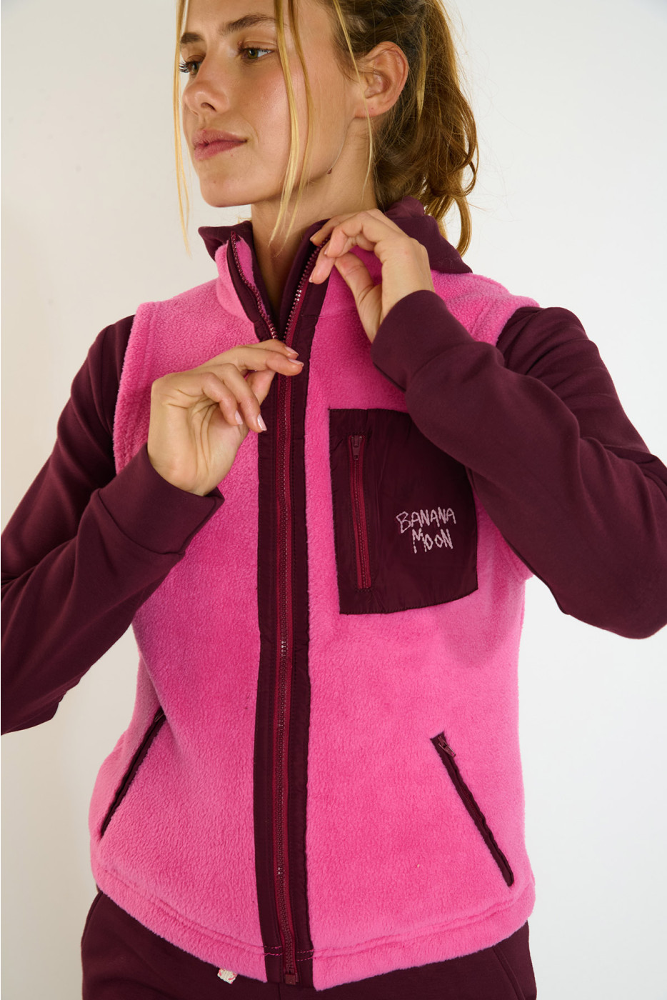 SPRY HILLSIDE Mouwloos fleecejacke fuchsia - 6