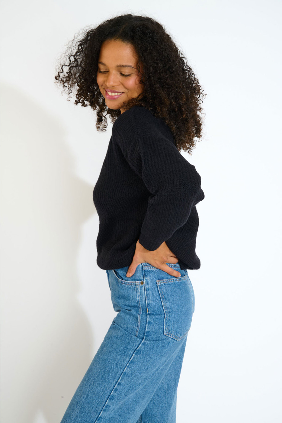 Maglione oversize nero STACY ITHACA - 5