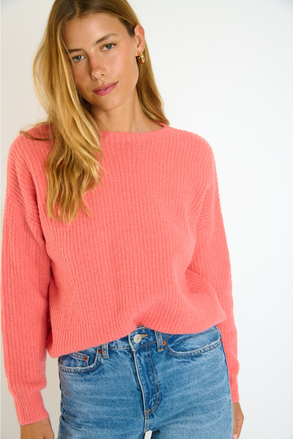 STACY ITHACA Koraalkleurige Oversized Trui - 4