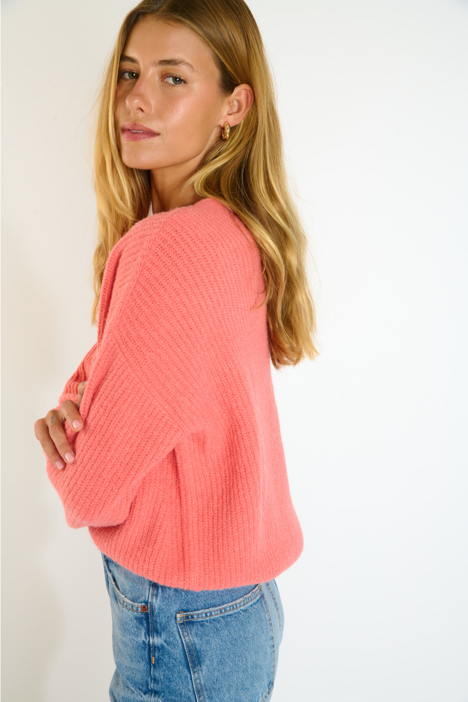 STACY ITHACA Koraalkleurige Oversized Trui - 5