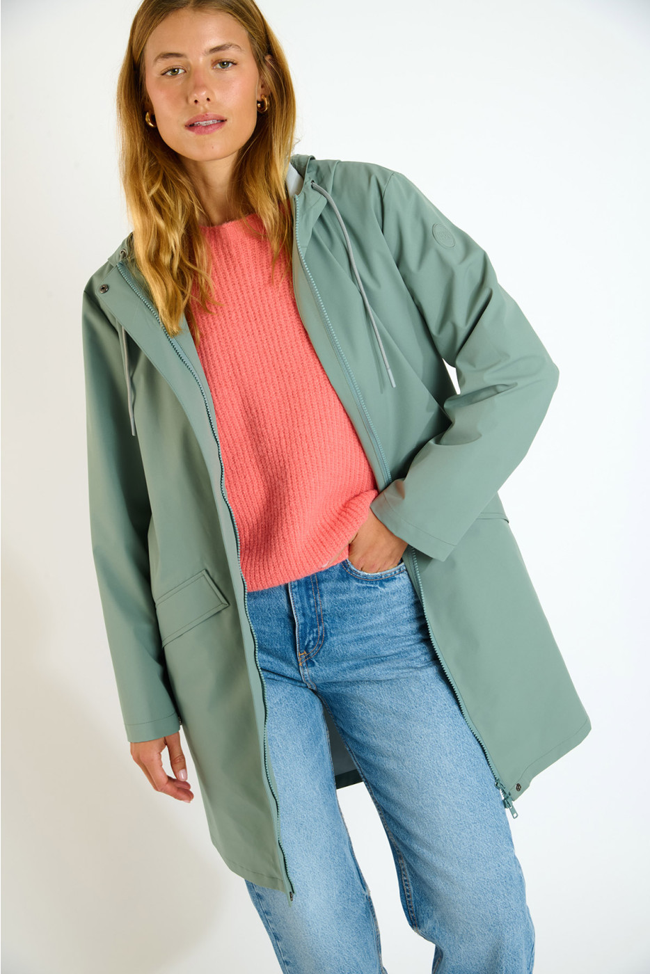 Giacca impermeabile verde mandorla STORMY THUNDER - 1