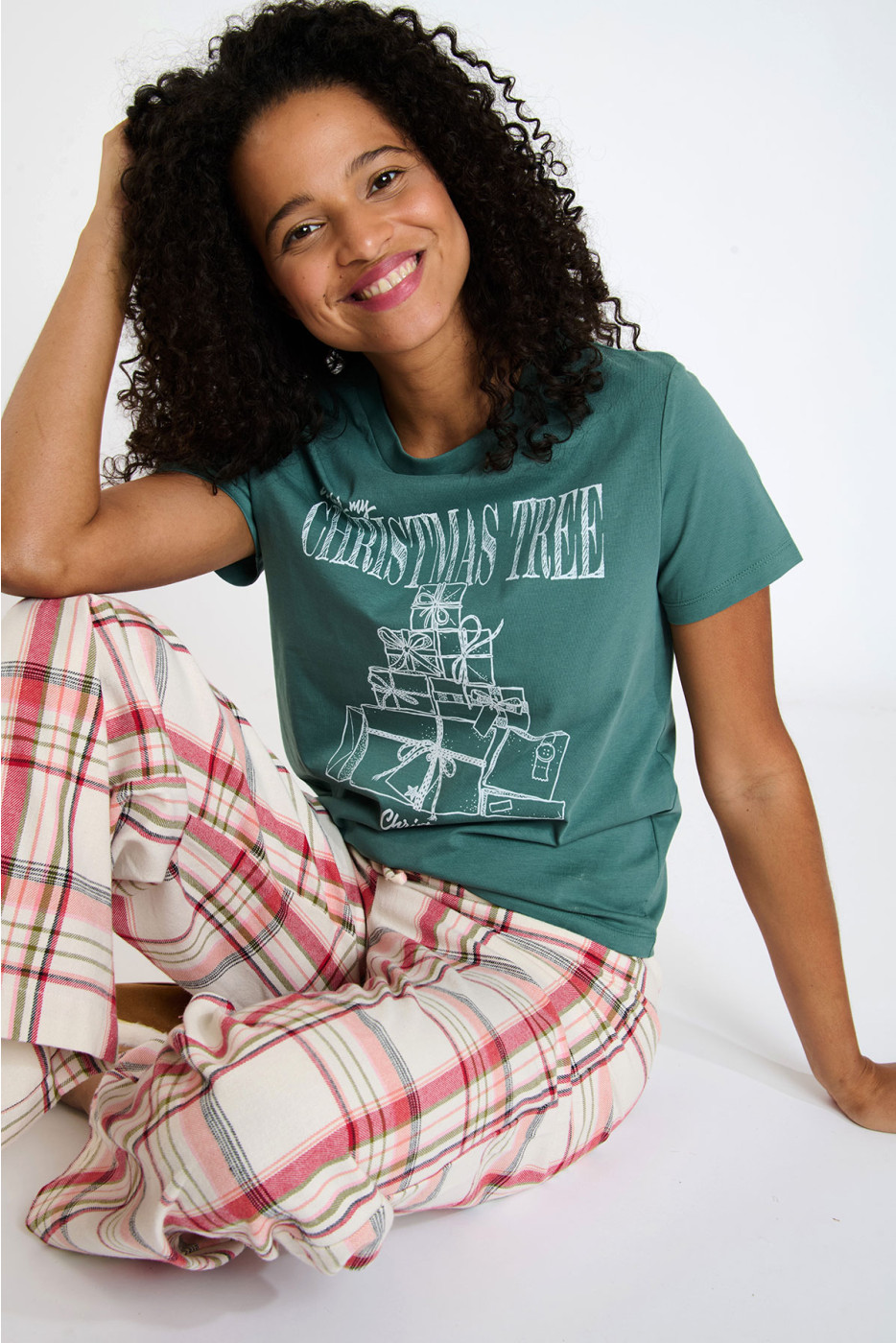 Conjunto de pijama a cuadros Blizzard Candycane de 2 piezas BLIZZARD CANDYCANE - 1