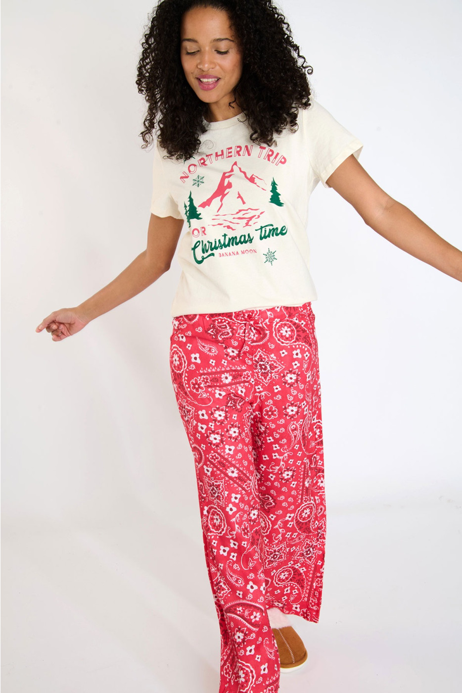 Rode pyjama set van 2 stuks CRYSTAL CLAUS - 2