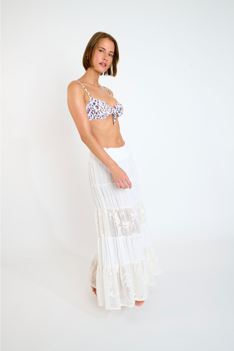 AENELY BOATDAY off-white rok met ruches