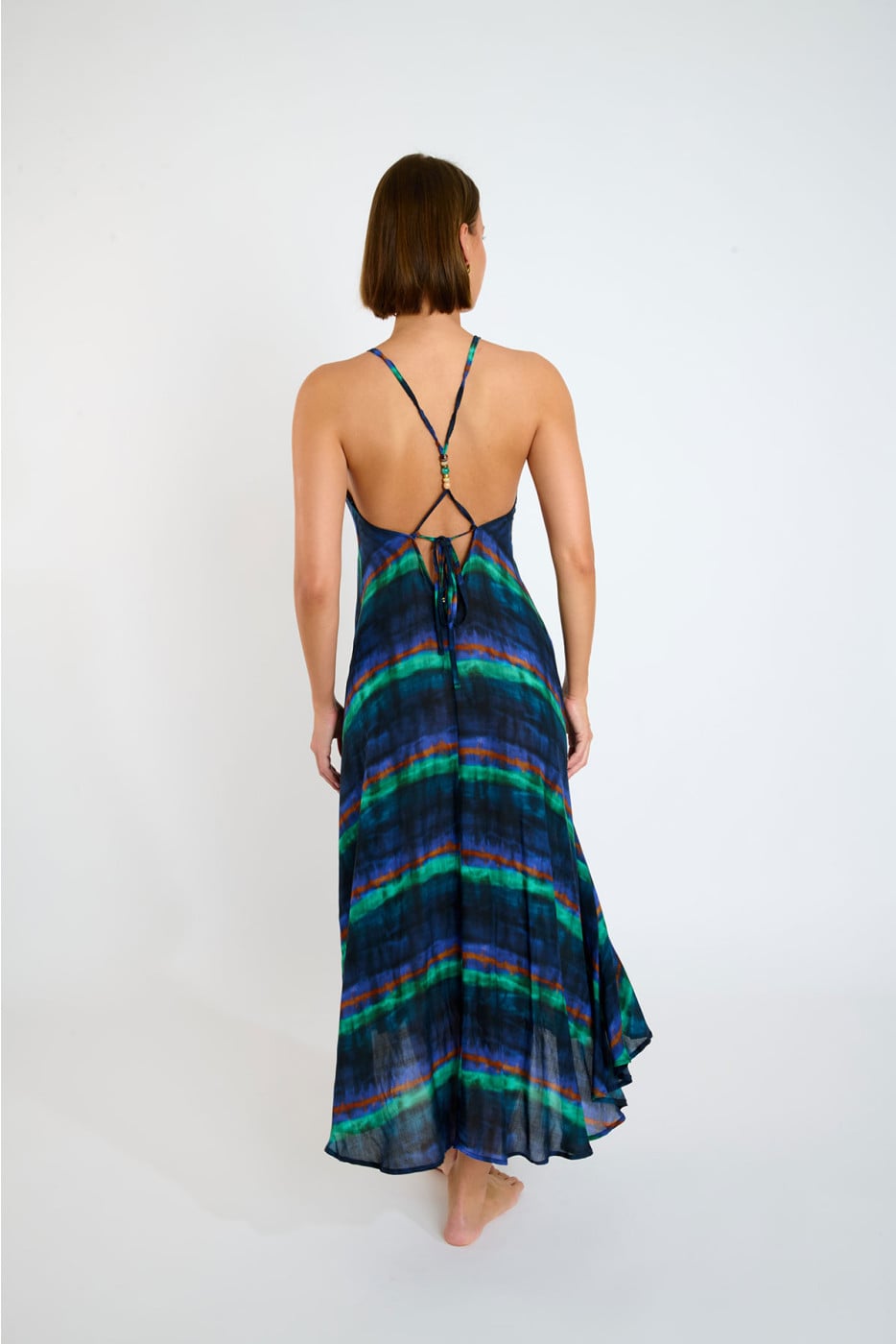 AHONA LUNAVOIL blue mid cover-up flowy dress - 2