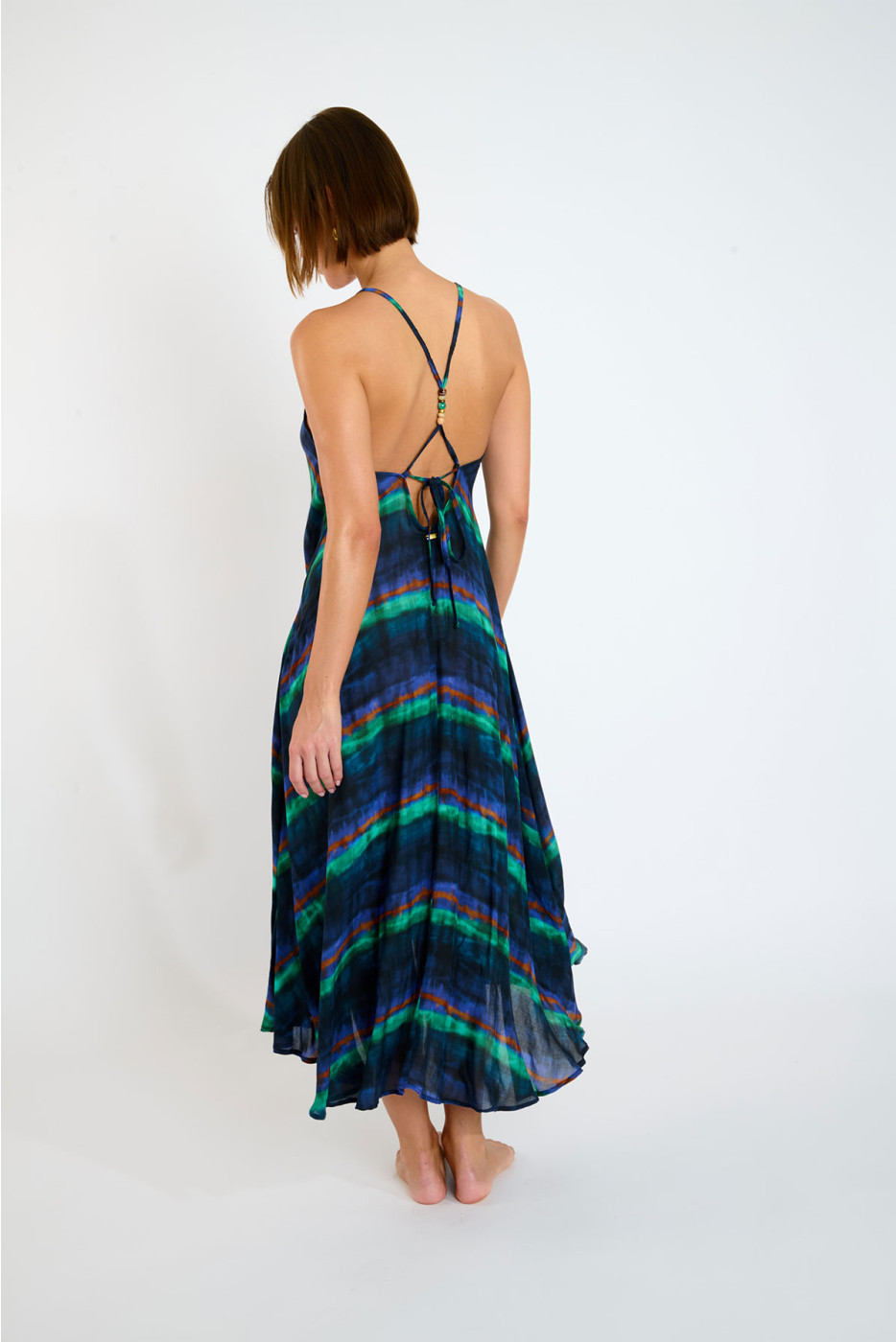 AHONA LUNAVOIL blue mid cover-up flowy dress - 5