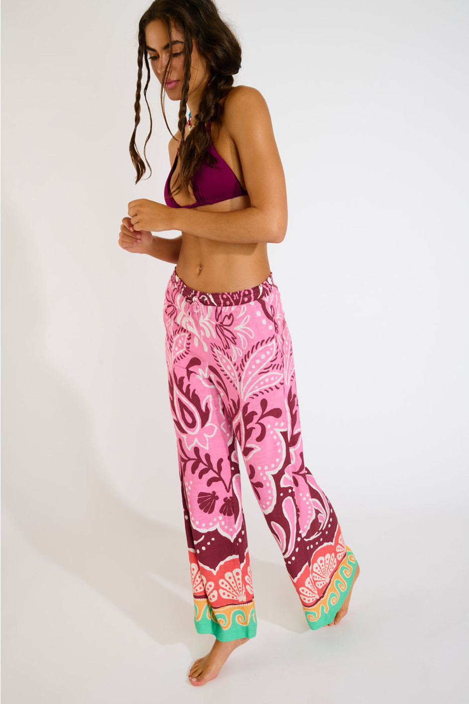Pantaloni ampi con stampa colorata ALCANIZ CLEARIVER - 6