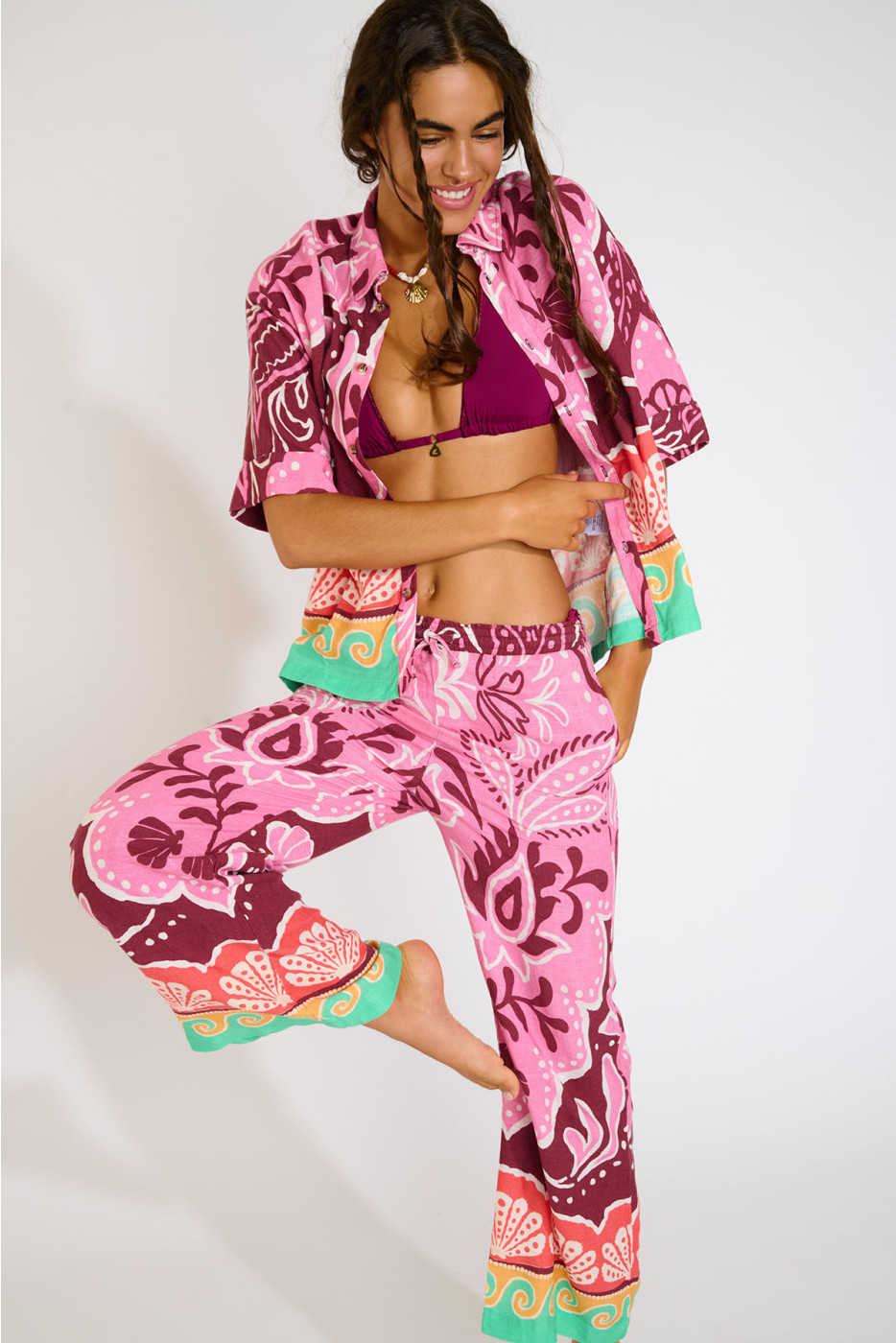 Pantaloni ampi con stampa colorata ALCANIZ CLEARIVER - 8