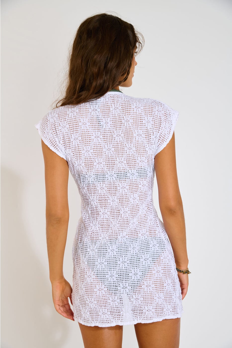 CELESTE CALIOPE witte strandtuniek met strik - 2