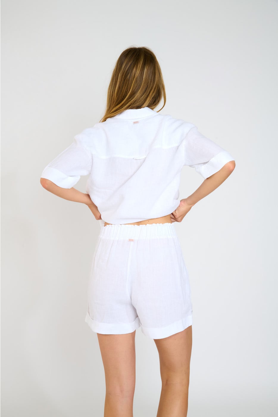ELEO ARACENA white linen women’s shorts - 2