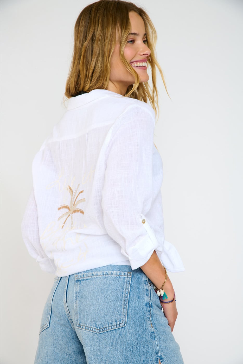 GAREL ZELENA white long shirt