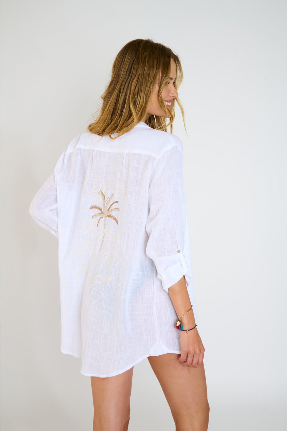 GAREL ZELENA white long shirt