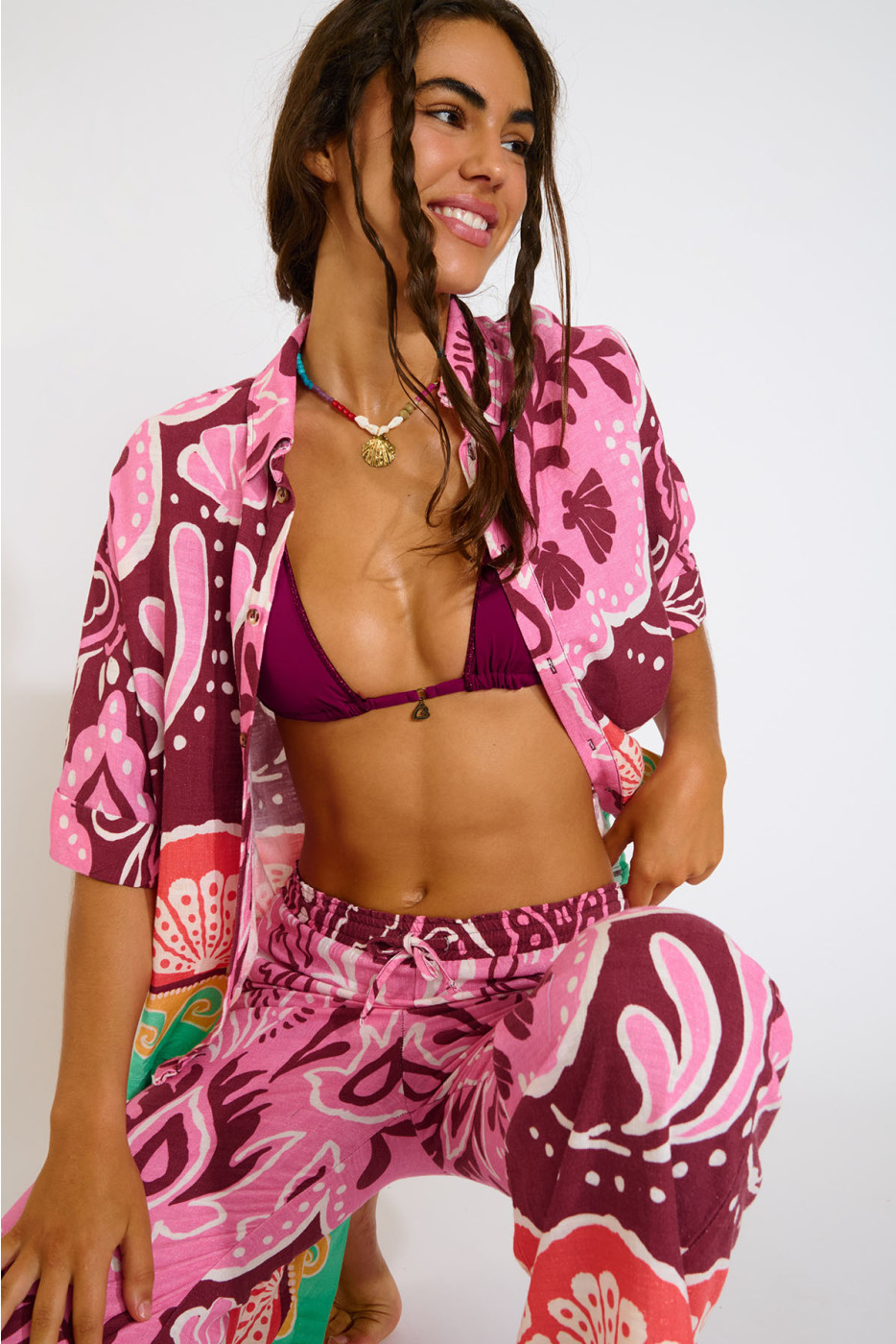 Camicia corta con stampa colorata HATTIE CLEARIVER - 7