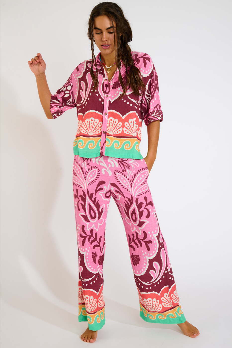 Camicia corta con stampa colorata HATTIE CLEARIVER - 8