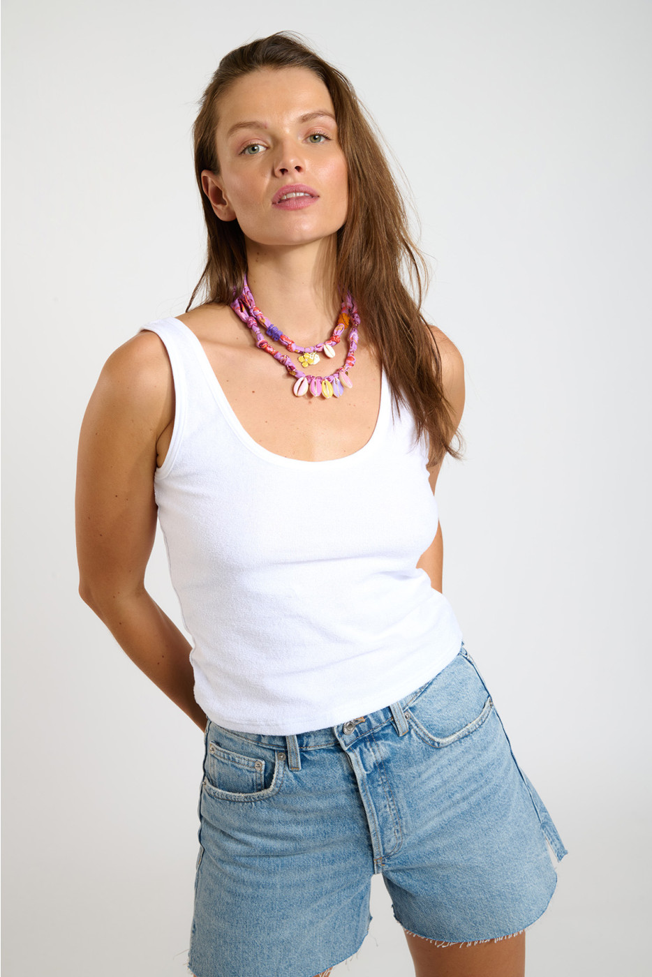 JUSCOS SEASPONGE wit terry tanktop - 3