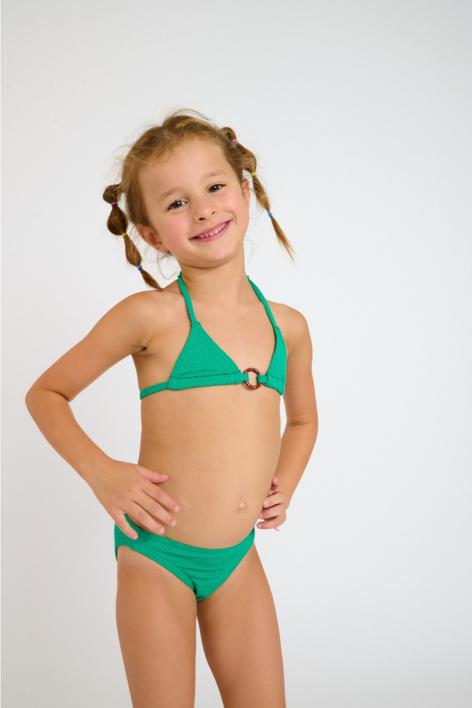 Bikini triangular verde para niña M ACACIA SANTAYA - 3