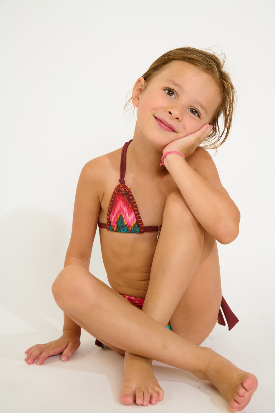 M ODESSA NALIKA zigzagprint bikini voor meisjes