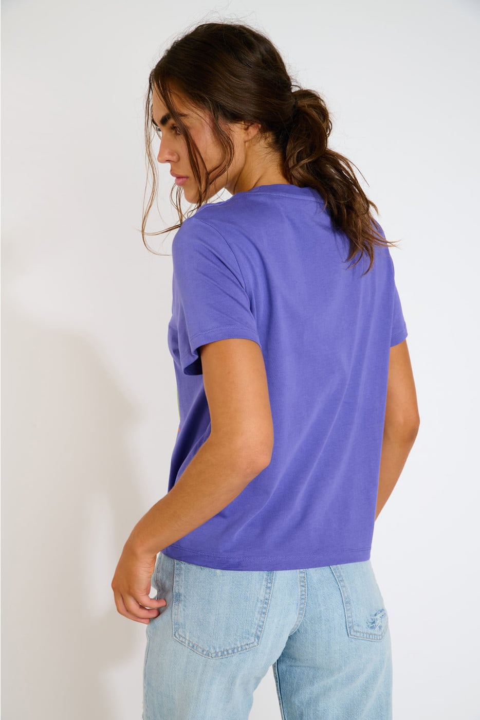 T-shirt ample violet avec imprimé PARAJA BAYLIFE