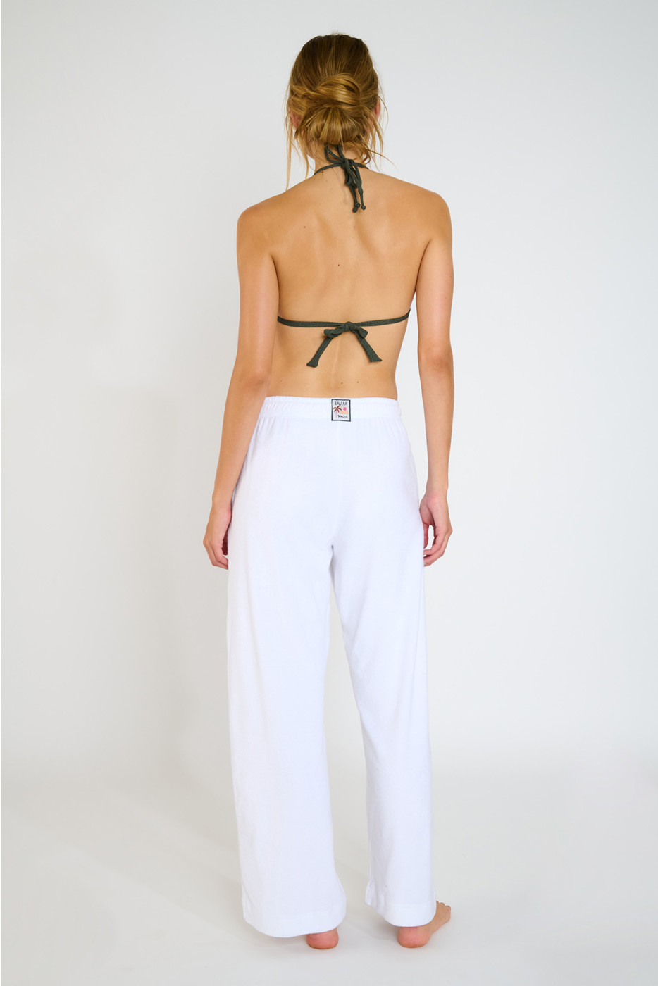 Pantaloni jogging in spugna bianca PLANK SPONGETIME - 6