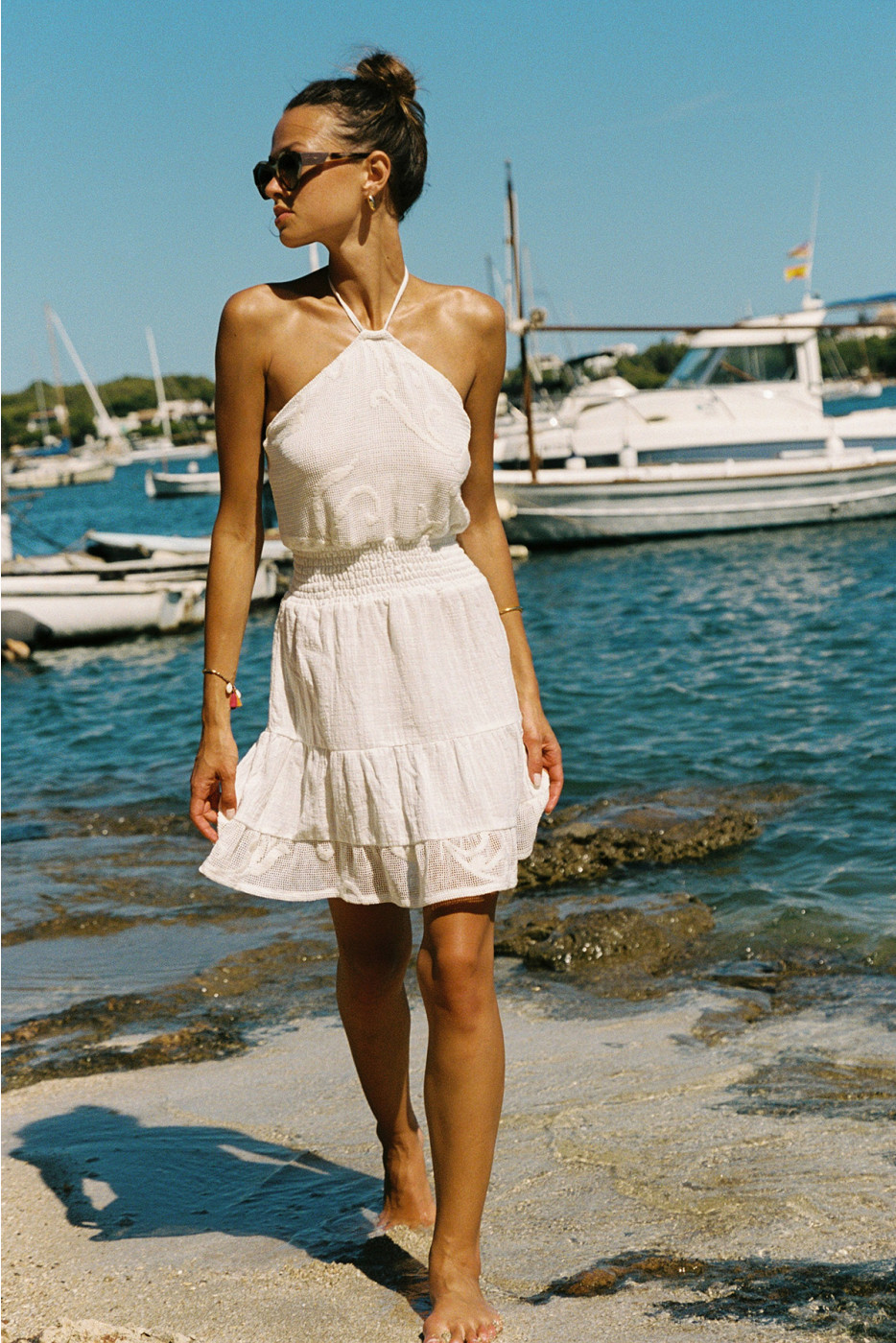 Robe à volants écru THALYAE BOATDAY