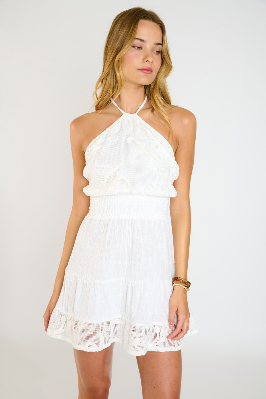 Robe à volants écru THALYAE BOATDAY