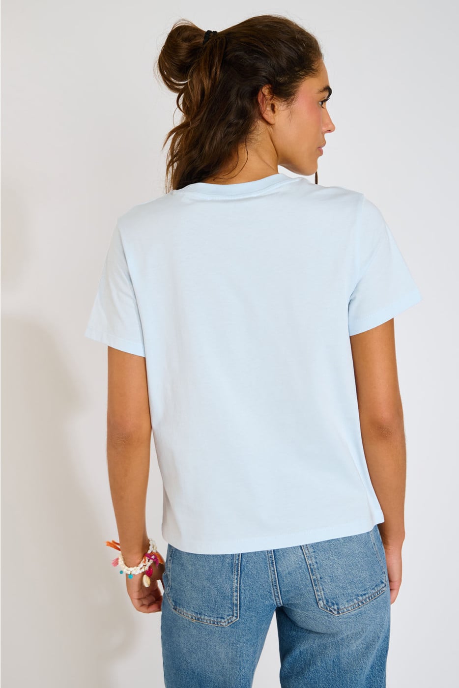 T-shirt oversize azzurro con stampa TROPIJA BAYLIFE - 7