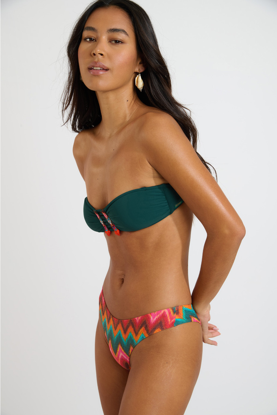 Bikini bandeau verde ZINO TOTEM & TUPA NALIKA