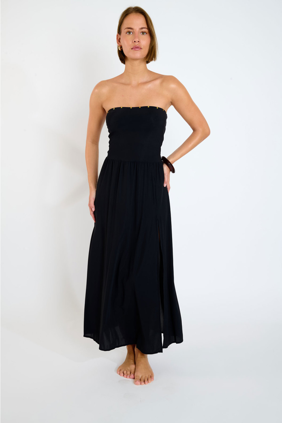 Robe bustier noire ZYRAH PERLINA