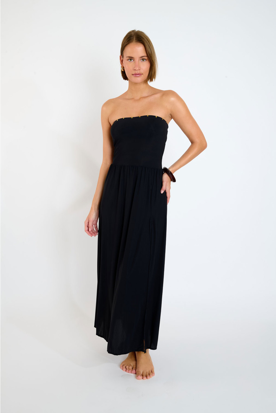 Robe bustier noire ZYRAH PERLINA