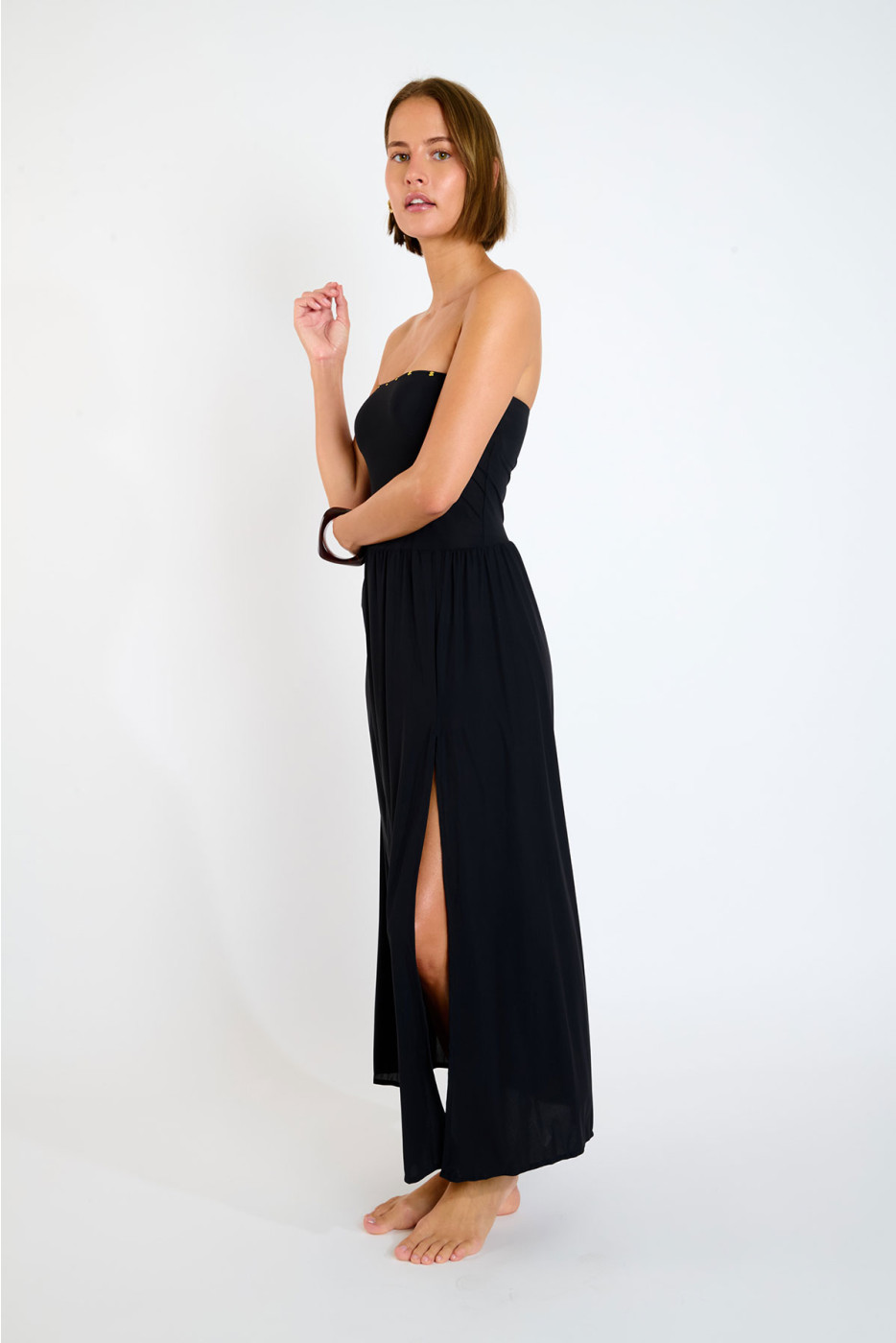 Robe bustier noire ZYRAH PERLINA