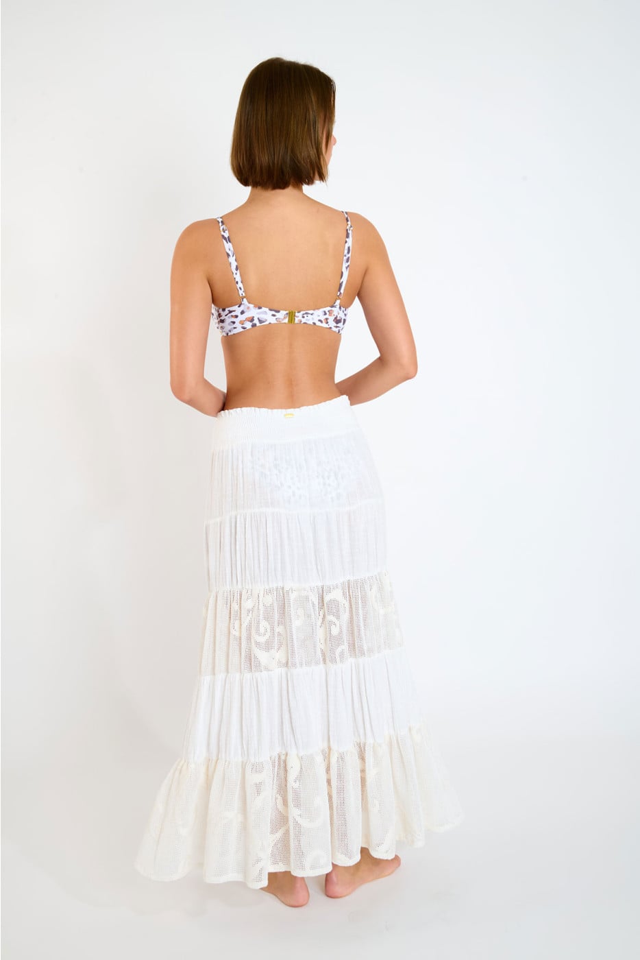 AENELY BOATDAY off-white rok met ruches