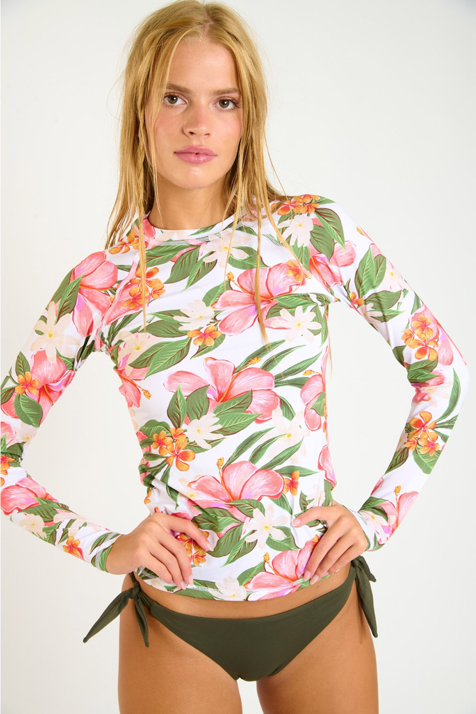 OOHLA TAHITI & MIKTA COLORSUN tropical print two-piece swimsuit