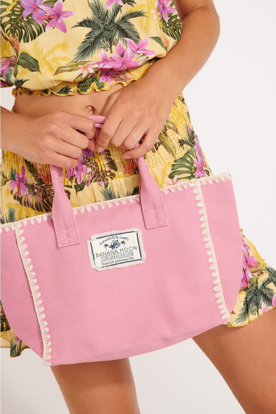 Petit cabas de plage rose Ani Lohan