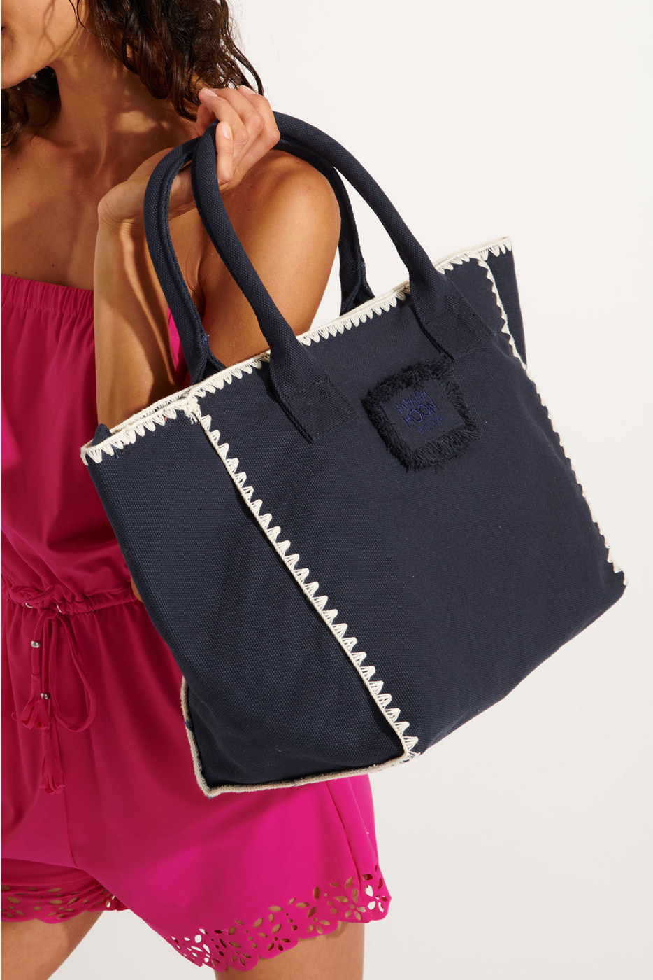 SETA CARLINA navy blue tote bag - 1