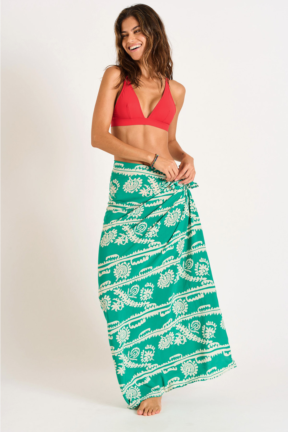 PACO SARONG green tie-around sarong