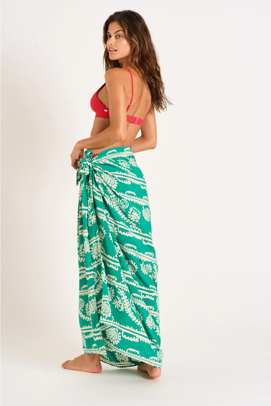 PACO SARONG green tie-around sarong