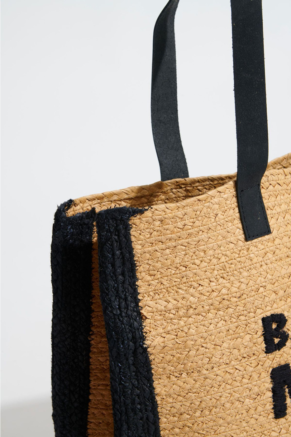 KARNAK HABRA black raffia tote bag - 5