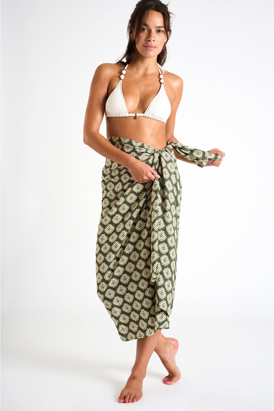 PACO SARONG long green tie-around sarong