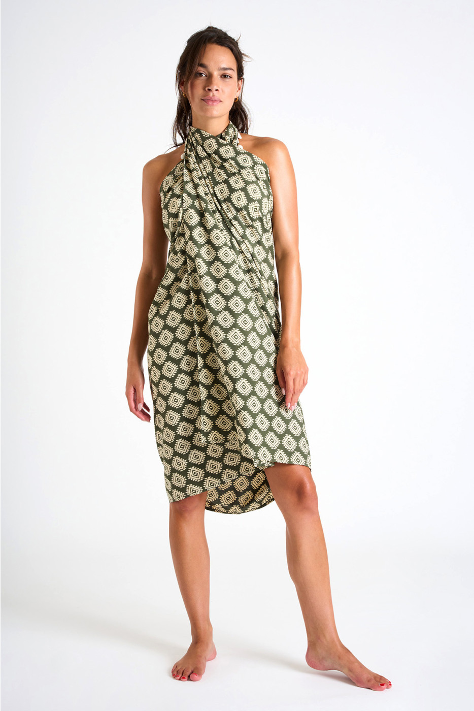 PACO SARONG long green tie-around sarong