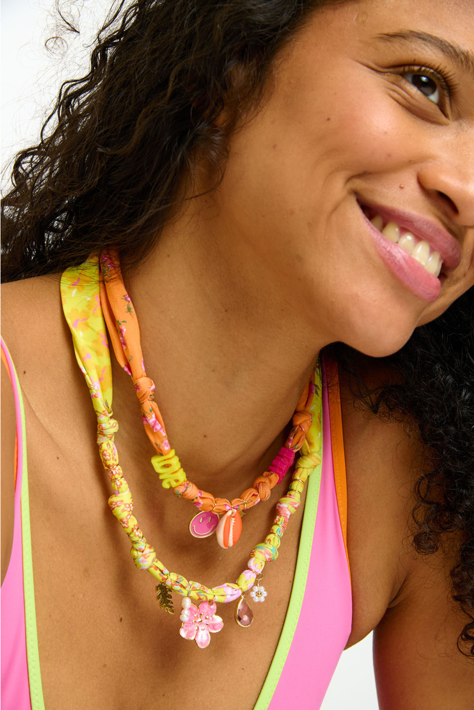 Collana con ciondoli gialla BIGRUB CHOCKER - 3