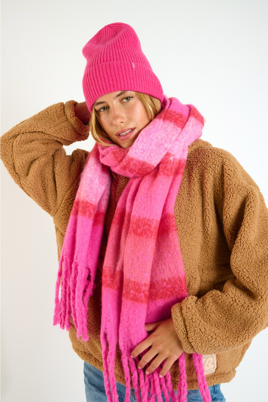 BLISS SAGUENAY Sjaal roze - 4