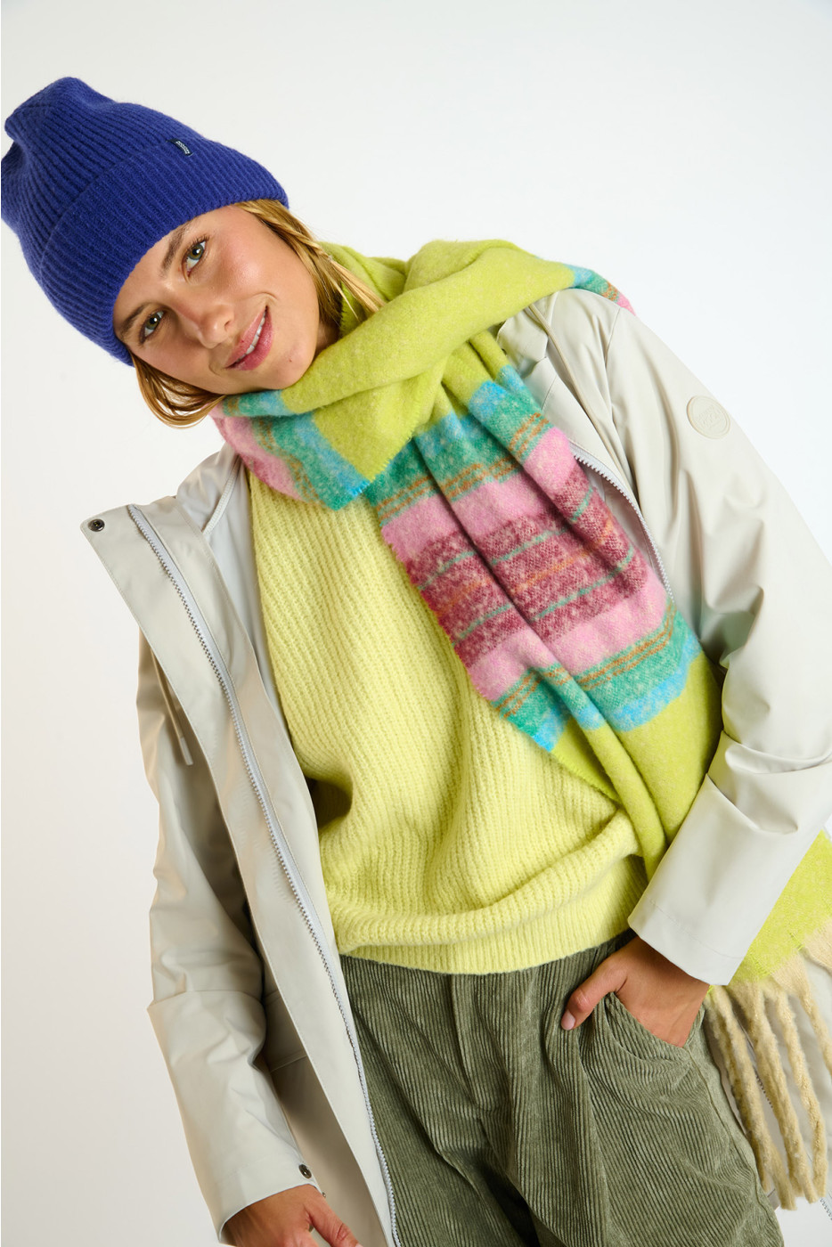 Sciarpa verde anice PACE BOREALIS - 3