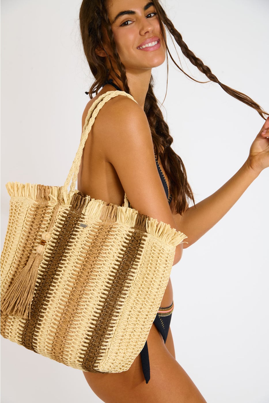 THOLIA JAMESTOWN raffia tas - 3